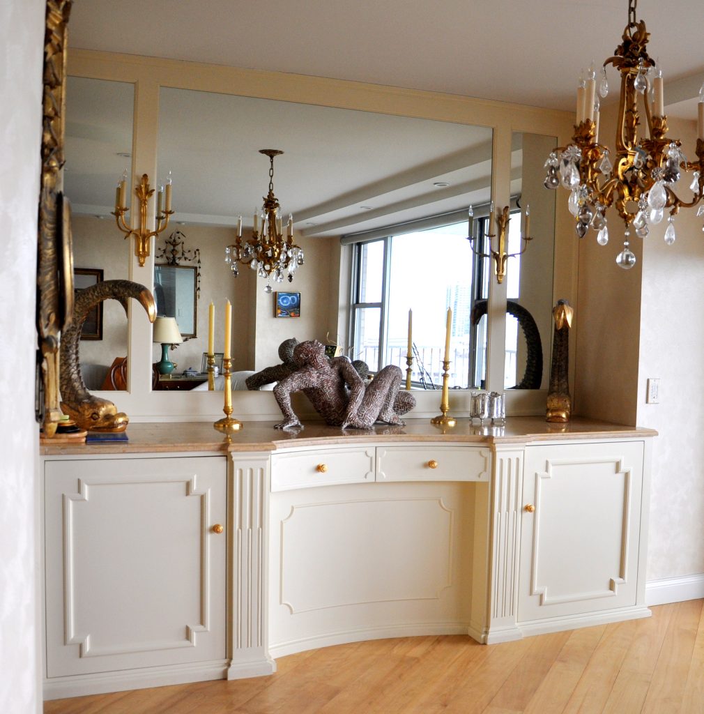 Built-in Dining Room Server in downtown Boston with Traditional detailing